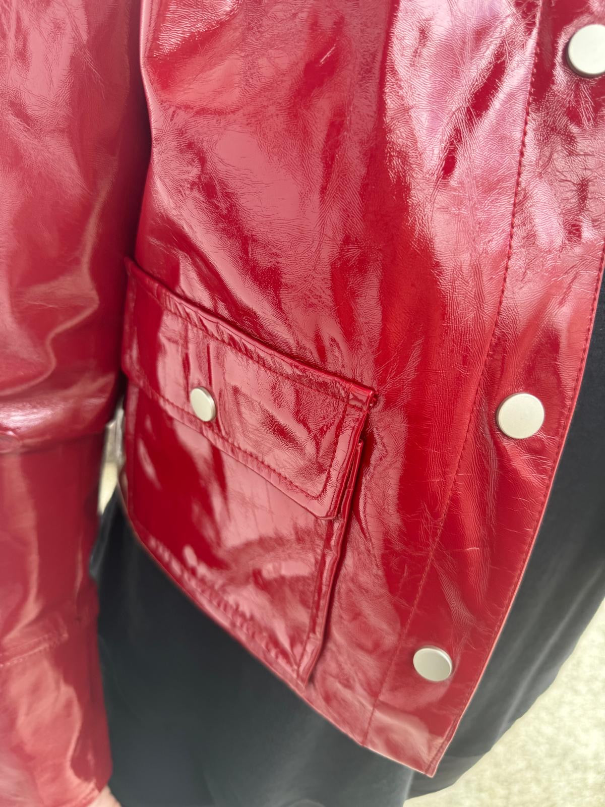 Kunstlederjacke rot