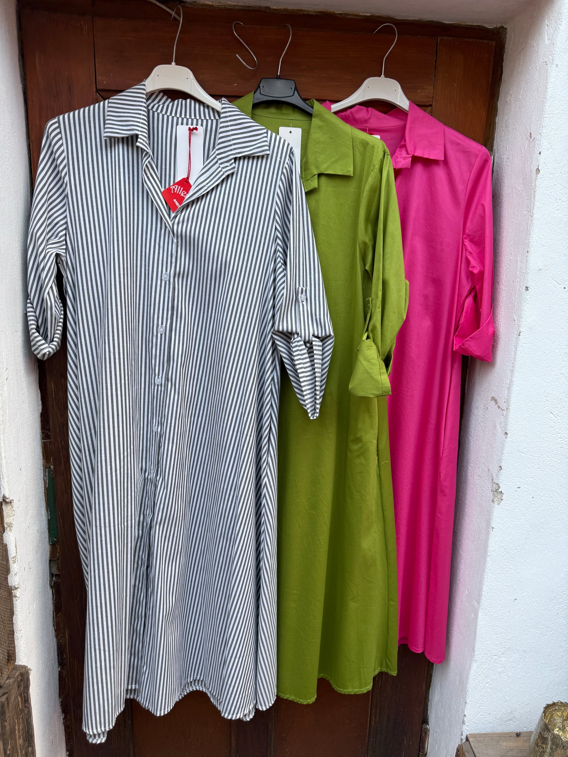 Tolles  pinkes Kleid in A-Linie mit Taschen