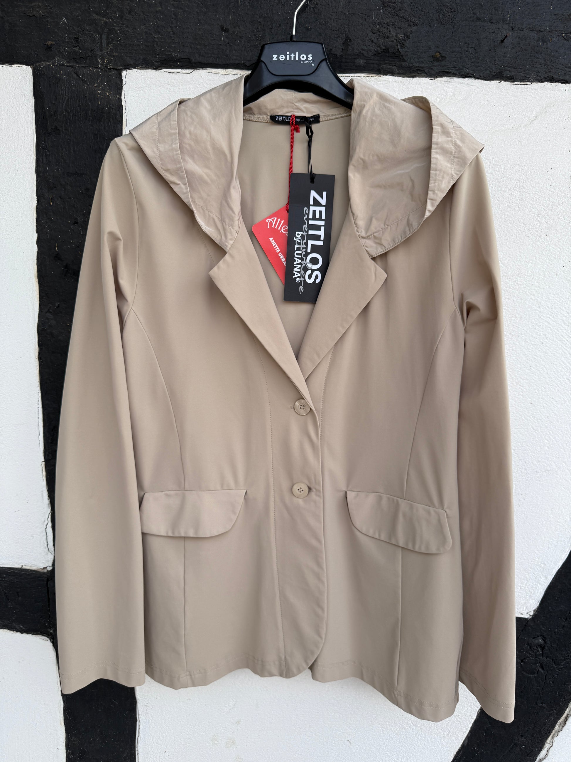 Zeitlos Blazer / Jacke mit Kapuze 23112 Farbe sand