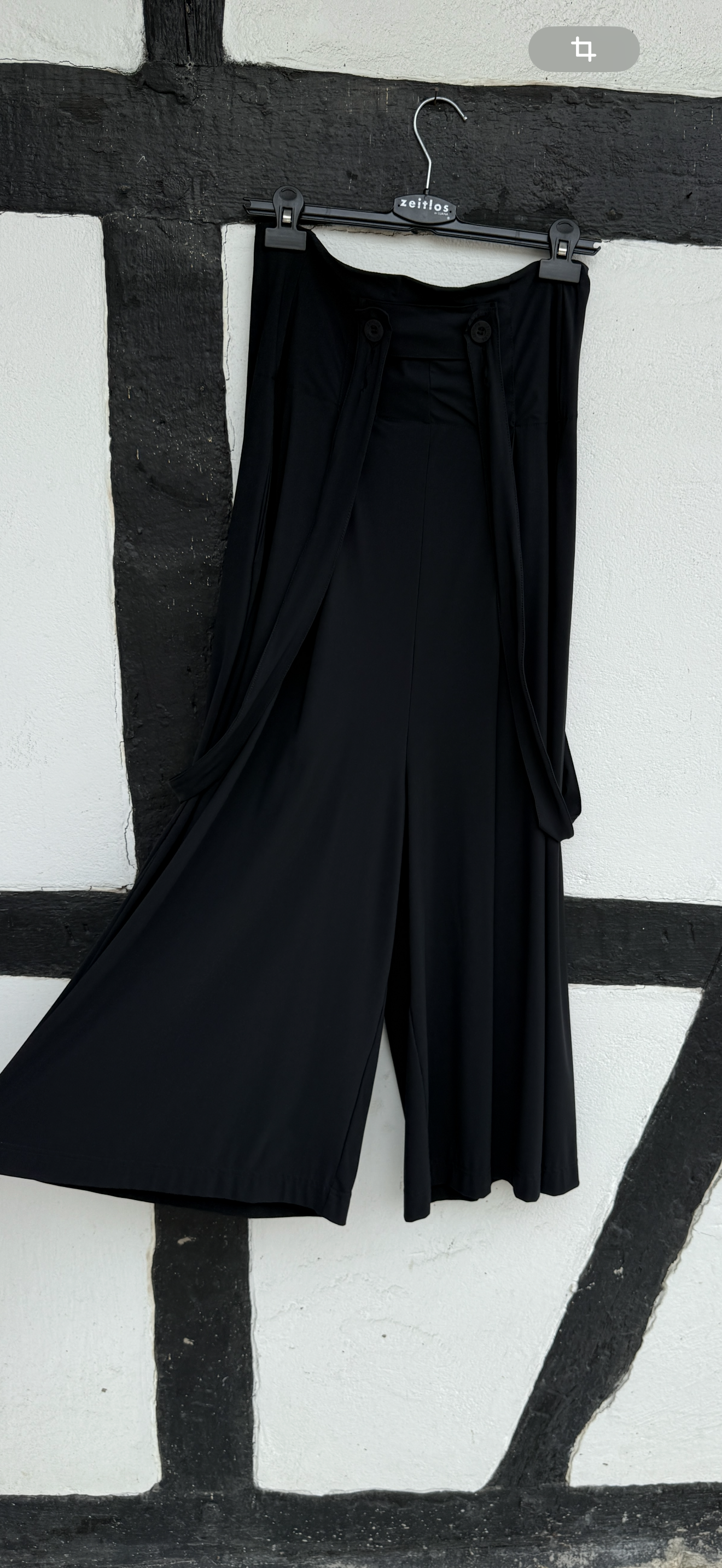 Zeitlos Hose, weites Bein 24039 Farbe schwarz