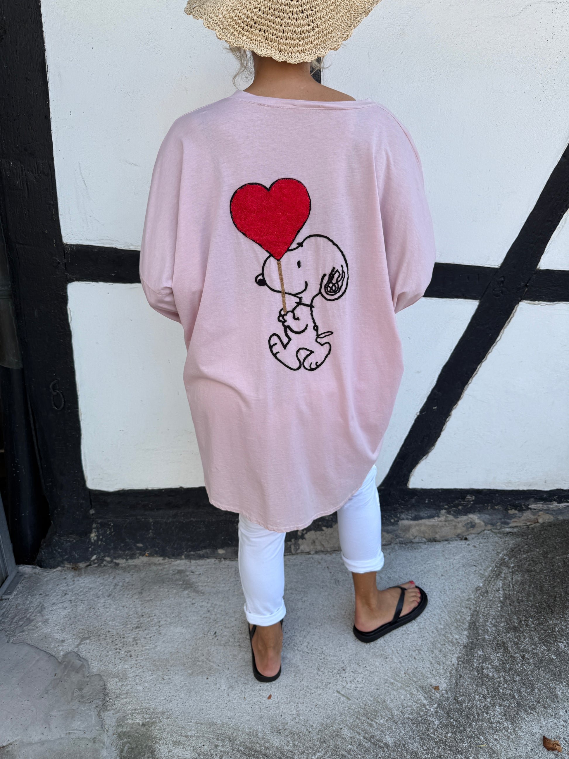 Snoopy Longshirt in rosa, weiß oder sand