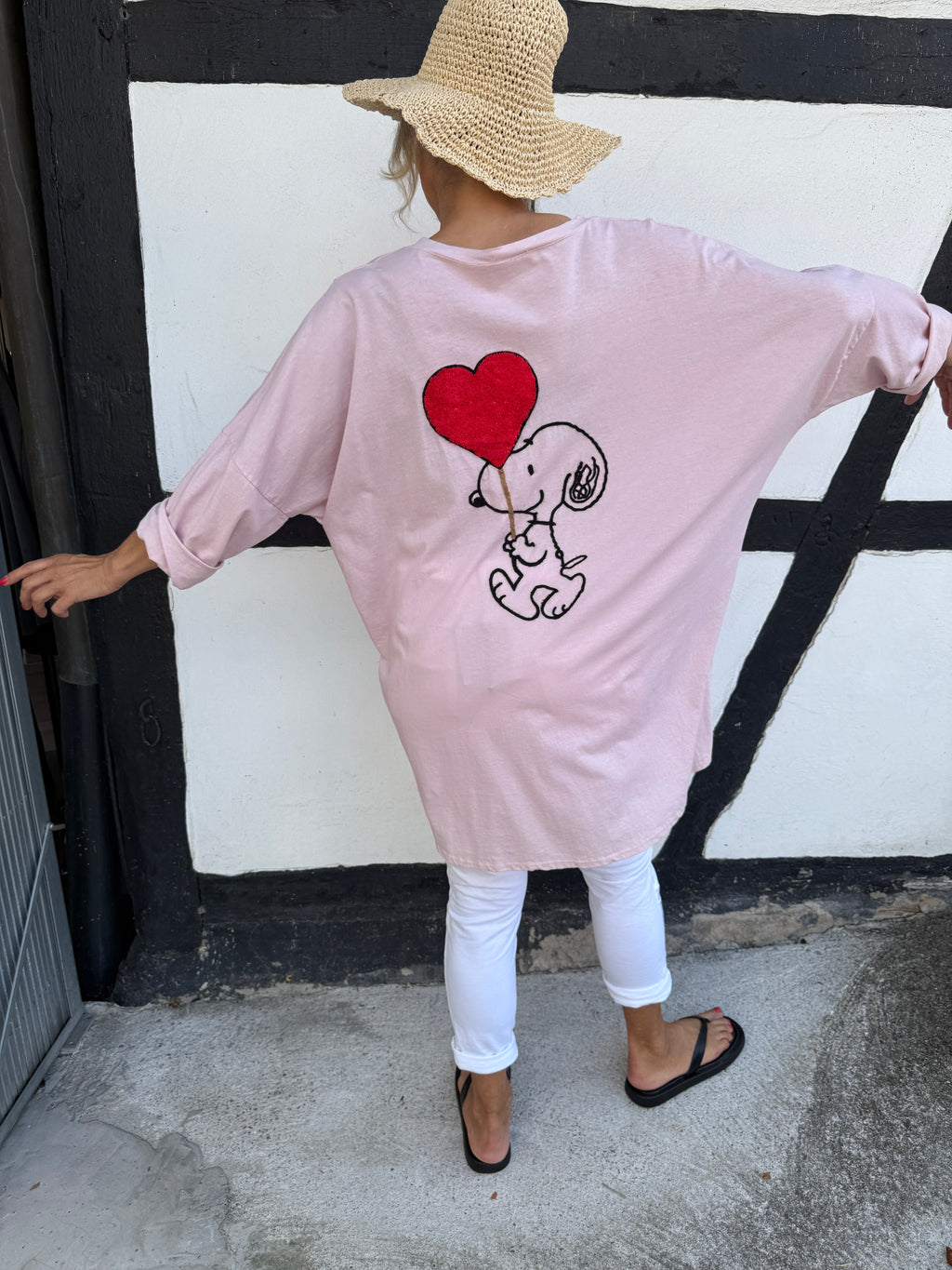 Snoopy Longshirt in rosa, weiß oder sand