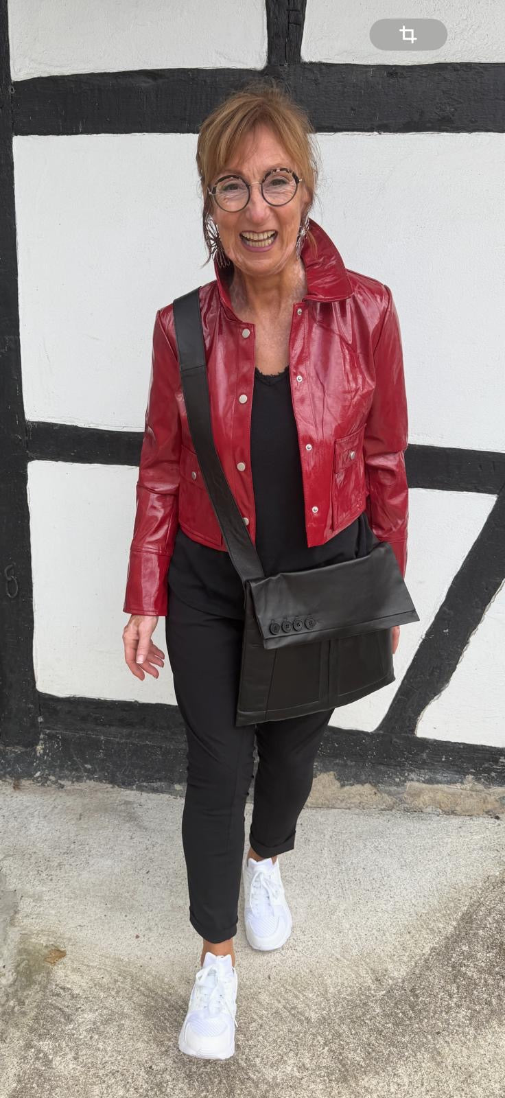 Kunstlederjacke rot